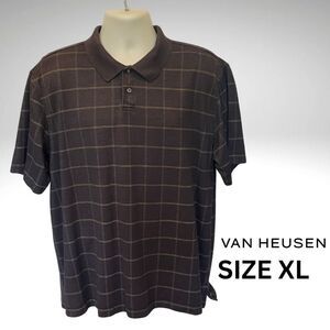 Van Heusen Men's Dark Brown Polo Shirt XL